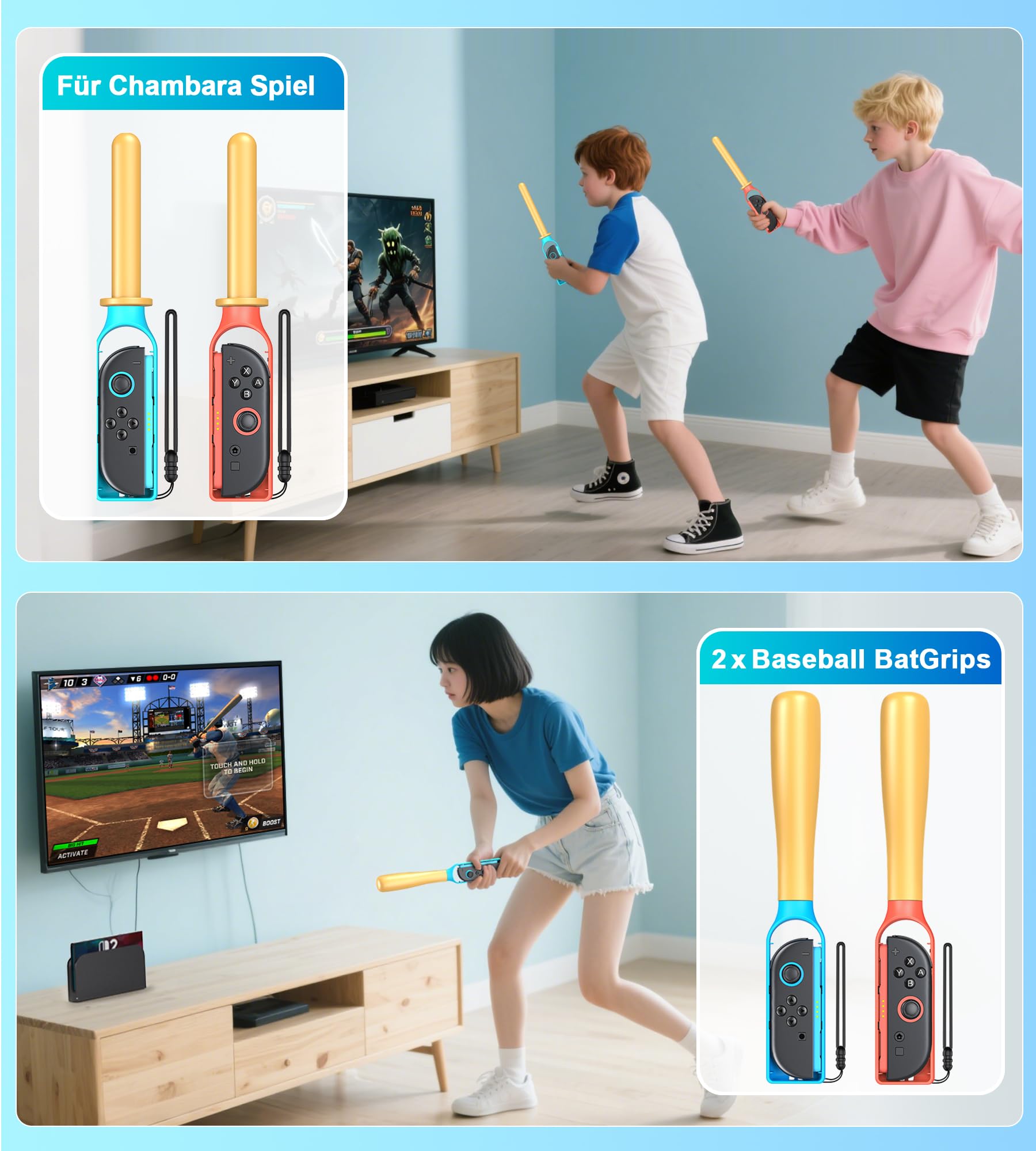 20 in 1 Switch 2 Sport Zubehör Set für Nintendo Switch 2, Familienparty Paket Sportspiele Zubehör, Aufbewahrung für Switch 2 Sport Spiel Organizer,20 Stück(nur fur Switch 2)