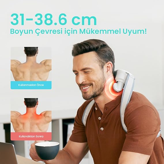 SKG H7 Max Neck & Shoulder Massager, Shiatsu Massage with Human Hand Feeling, Wireless Massage Experience with Relaxing Heat and Red Light