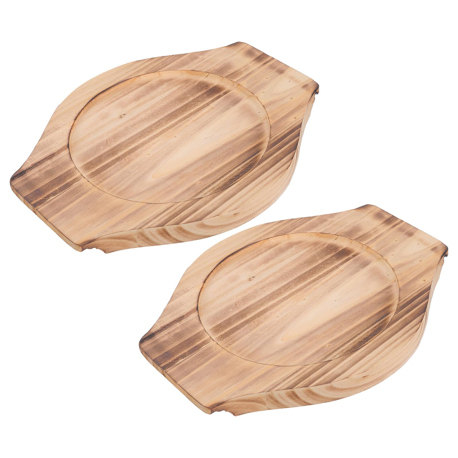 Posavasos antideslizante de madera para cuencos de piedra en cenas rústicas y ollas, 2 uds