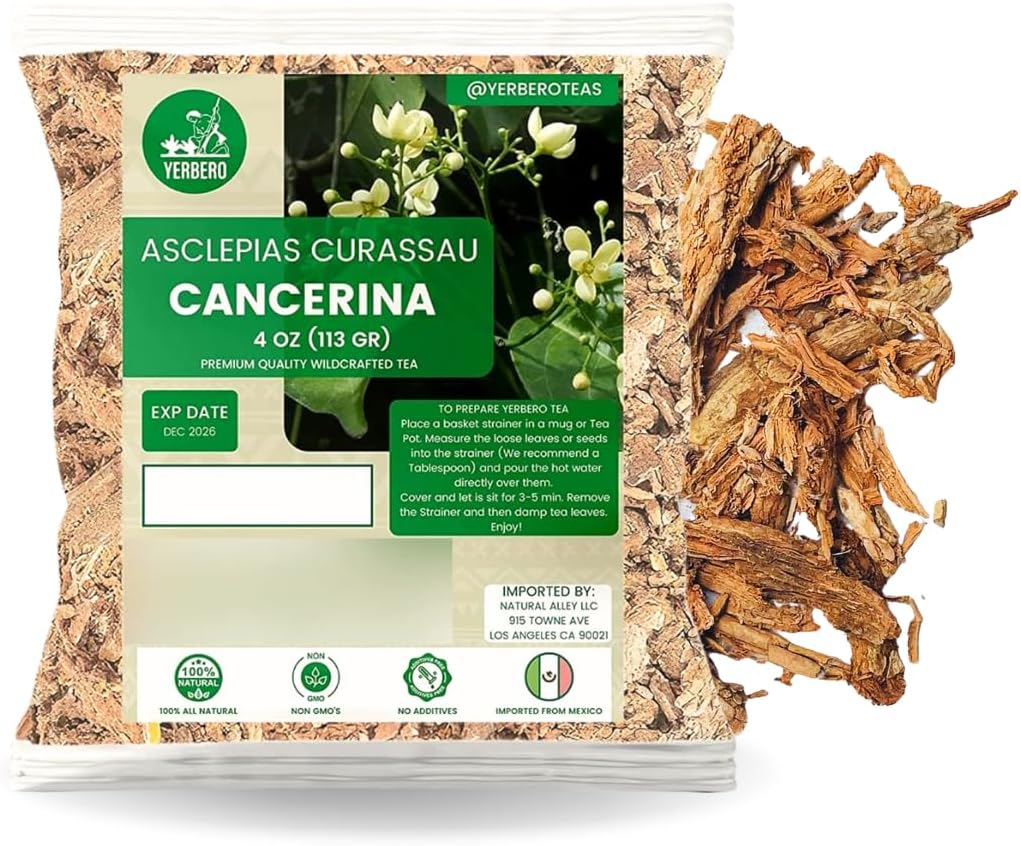 Yerbero - Cancerina Mexican Herbal Tea 4oz (114 gr) Calluna Vulgaris Te | Anahuac Cancerian | Stand Up Resealable Bag Crafted By Nature100% All Natural Fresh Tea Tea | Non-GMO | From Mexico