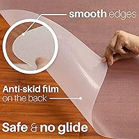 Vista 6 de Alfombrillas para sillas de suelo duro, protector de mesa transparente de varios tamaños, protector de mesa de cocina, comedor, cubierta de muebles