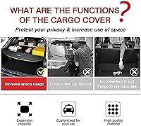 Vista 8 de Cubierta de carga trasera retráctil para automóvil para Toyota RAV4 2019-2023, cubierta de protección de equipaje, cubierta de seguridad