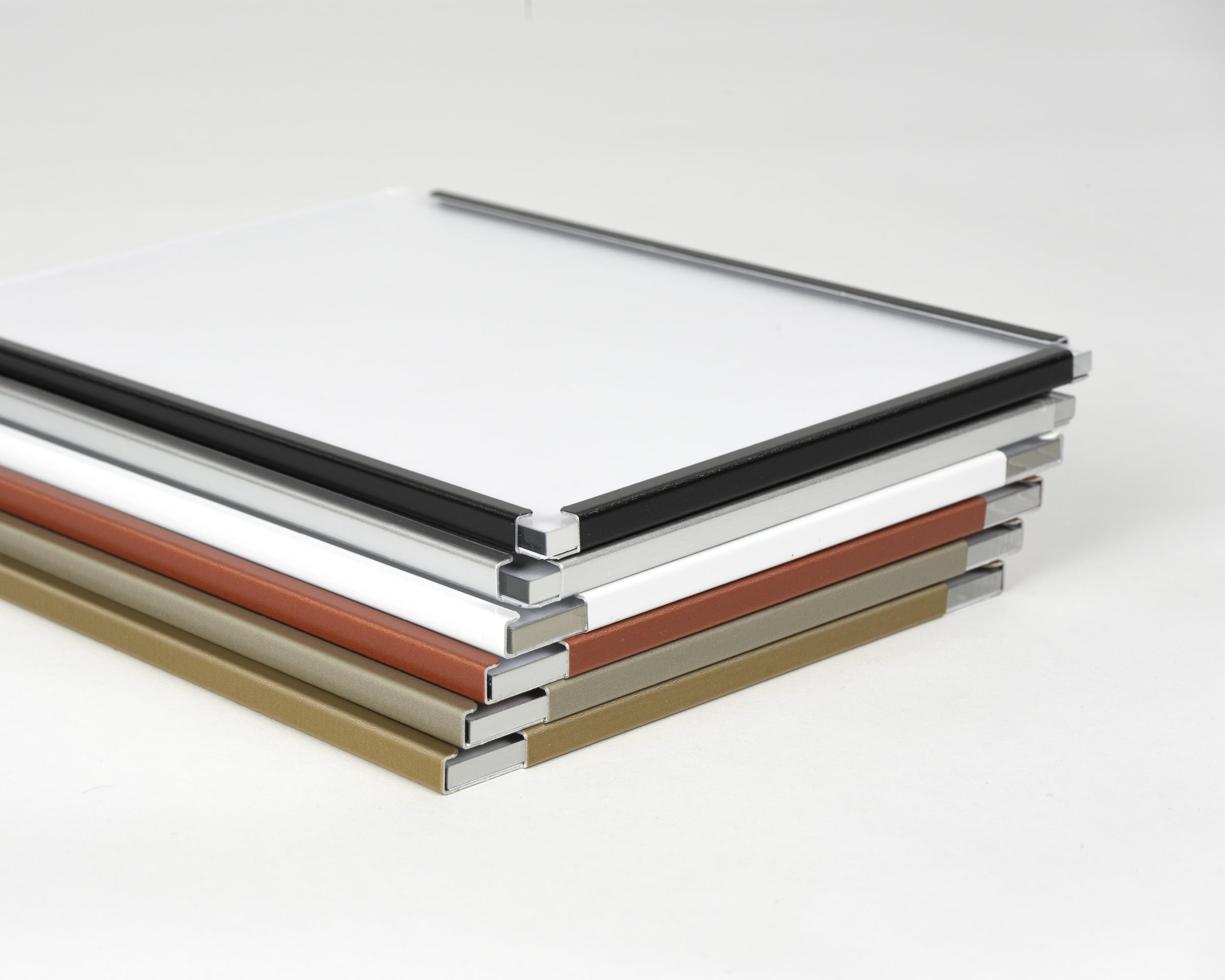 ALU.3K Türschilder/Büroschilder in 5 Farben - 5er Pack – A6 bis A3 - Einfache Selbstbeschriftung – Klebemontage (210,5 x 297 mm (DIN A4), Perlbeige)