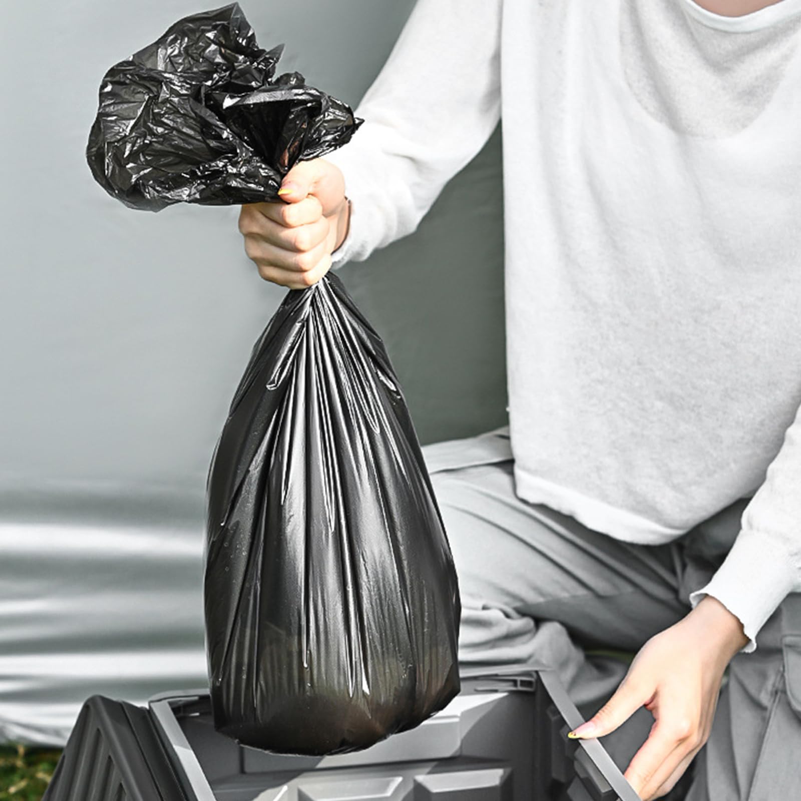 24pcs Portable Biodegradable Toilet Bags with Drawstring