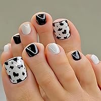 Vista 9 de Uñas postizas a presión con punta francesa blanca, uñas postizas cuadradas de diamantes de imitación, uñas acrílicas de punta rosa, puntas de uñas