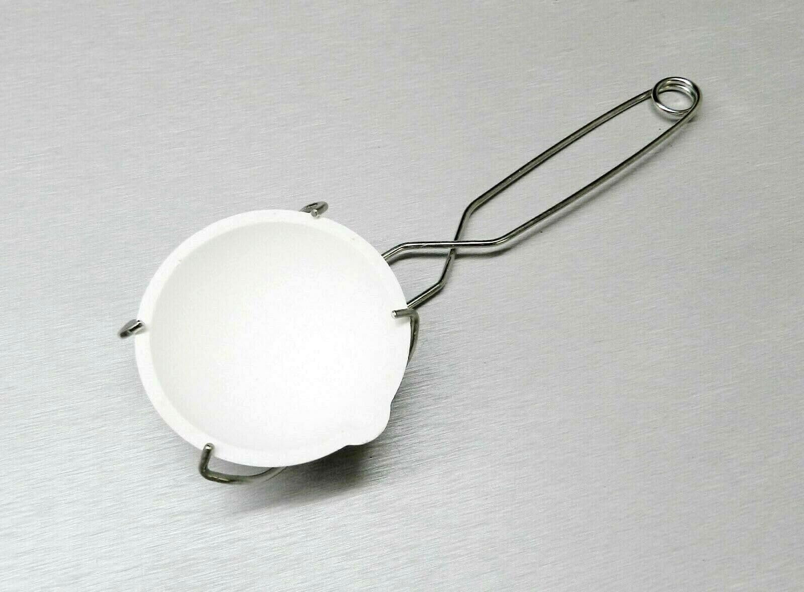 250 GRAM Melting Dish Ceramic Crucible & Whip Tong Set MELT Gold Silver Copper + by JTS