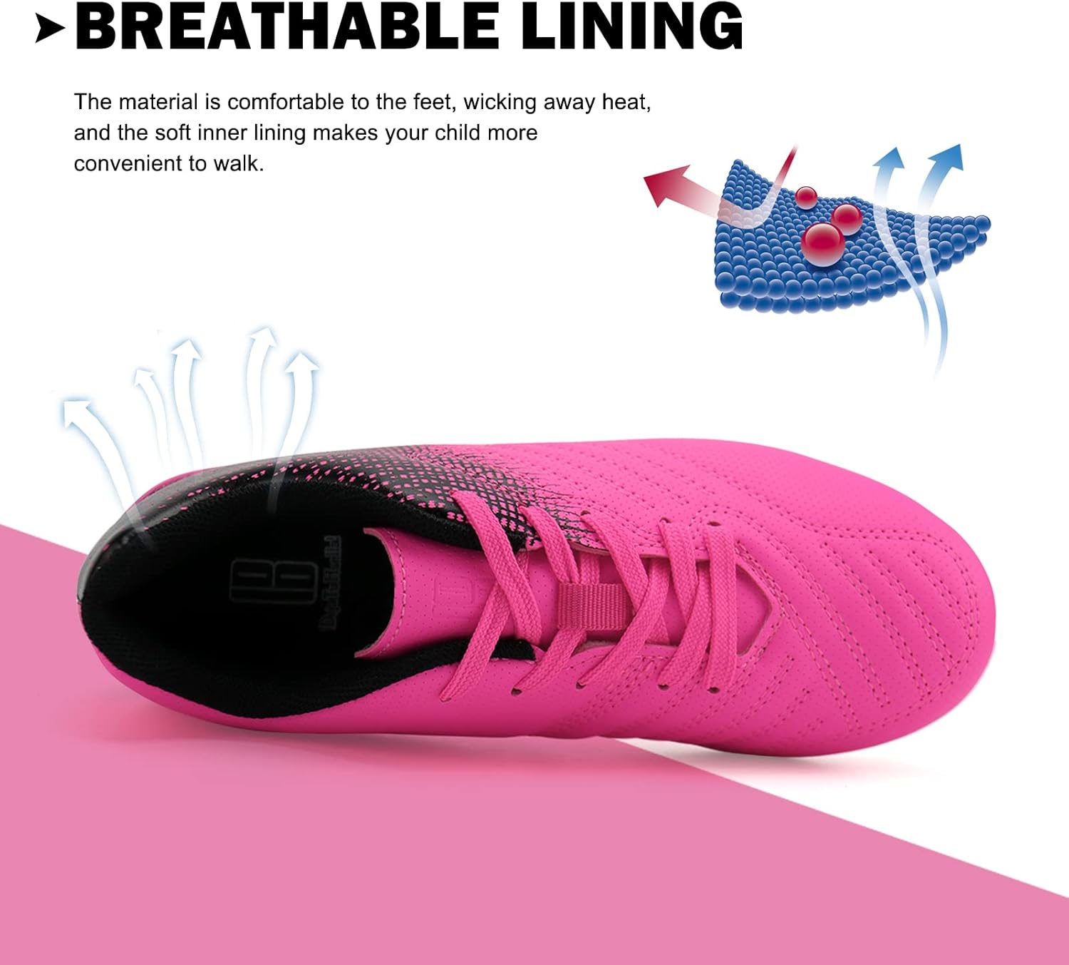  | brooman Kids Soccer Cleats Boys Girls Athletic Outdoor Football Shoes | Soccer