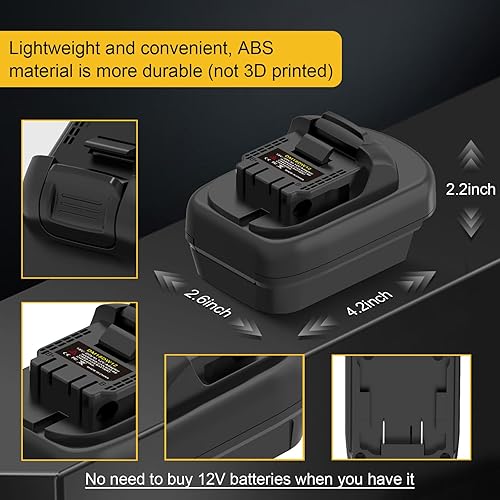 Miniatura 4 de Adaptador de uso para herramientas eléctricas Dewalt de 12 V, para Dewalt 20 V 60 V y para Milwaukee 18 V M18 convertidor de herramientas eléctricas