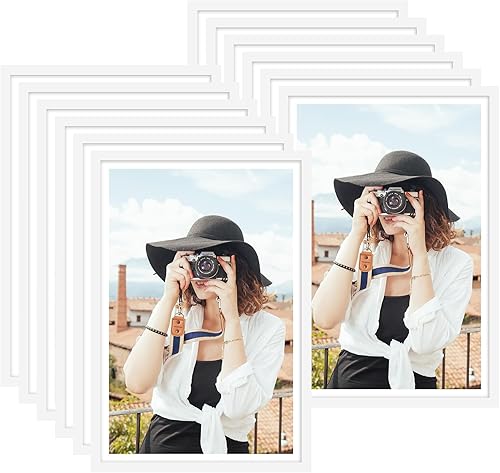 Miniatura 352 de Picrit - Juego de 12 portarretratos de 5 x 7 pulgadas para colgar en la pared o exhibir sobre una mesa, para fotos de 4 x 6 con paspartú o 5 x 7