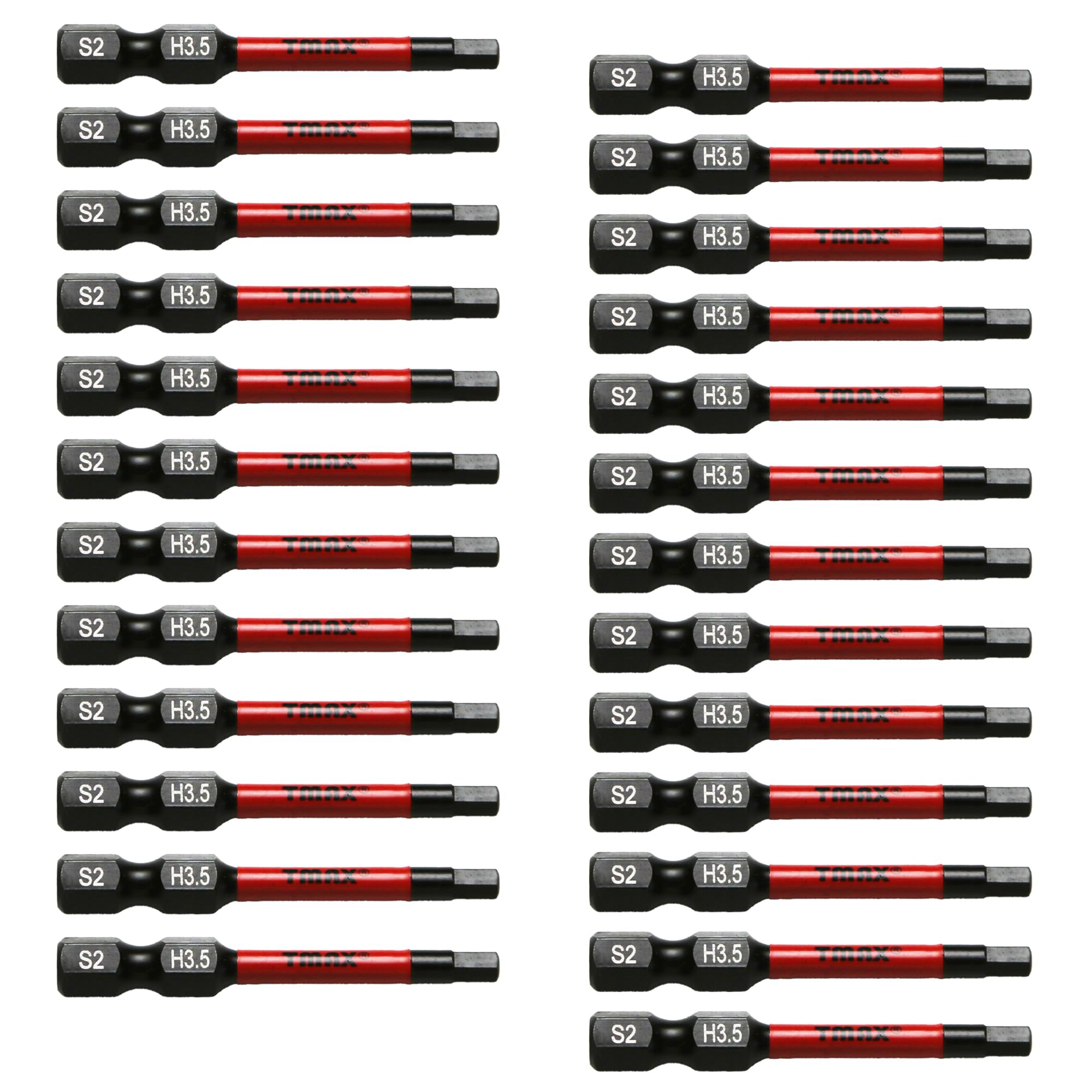 Llave Allen de cabeza hexagonal H-3.5 mm TMAX para destornillador de impacto negro