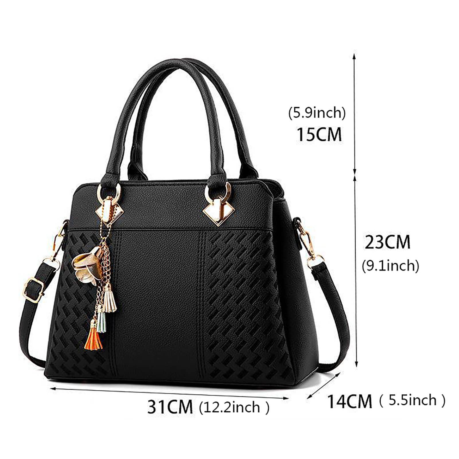 Generisch Borse da donna borsa a tracolla Satchel borsa a tracolla spaziosa borsa in pelle zaino molte borse