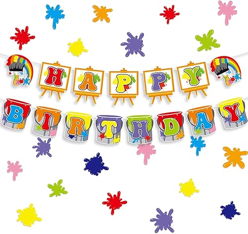 Vista 368 de Zwiebeco Decoración de fiesta de feliz cumpleaños, banderín, guirnalda de banderines, kit de abanico de papel para niños, Capitán América