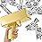 Sopu Make it Rain Money Gun Paper Playing Spary Money Toy Gun, Prop Money Gun Cash Gun Toy Party Supplies (Metallic Gold)