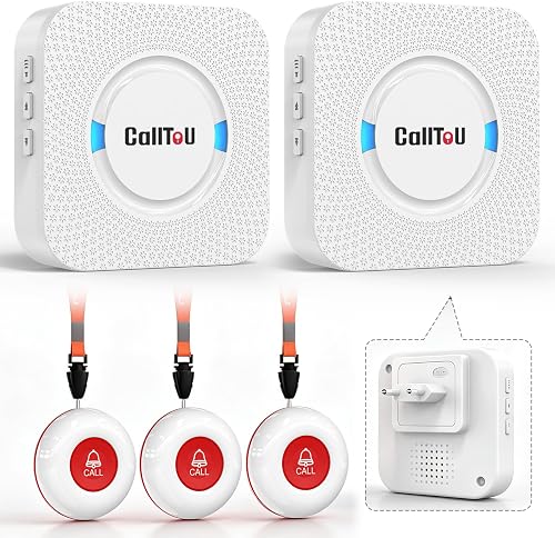 Système d'appel sans fil, 3 boutons et 3 récepteurs CallToU