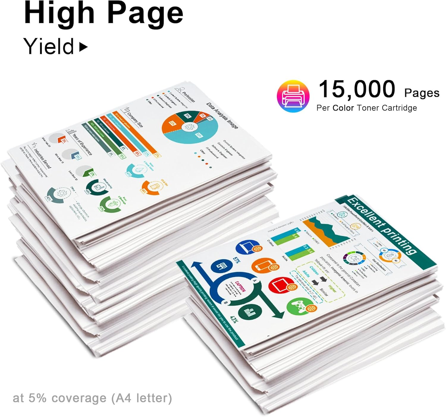 MX-36NT MX-36NT-YA Toner Cartridge (1 Pack, Yellow ) 15,000 Pages - ALUMK MX-36NT High Yield Toner Replacement for Sharp MX-2610N MX-2615N MX-3110N MX-3115N MX-3610N Printer