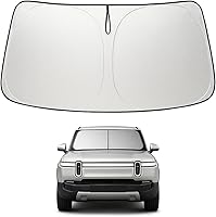 Vista 207 de Proadsy 2025 - Parasol para parabrisas actualizado con ajuste personalizado para Nissan Rogue 2014-2020, protector plegable de 4 capas