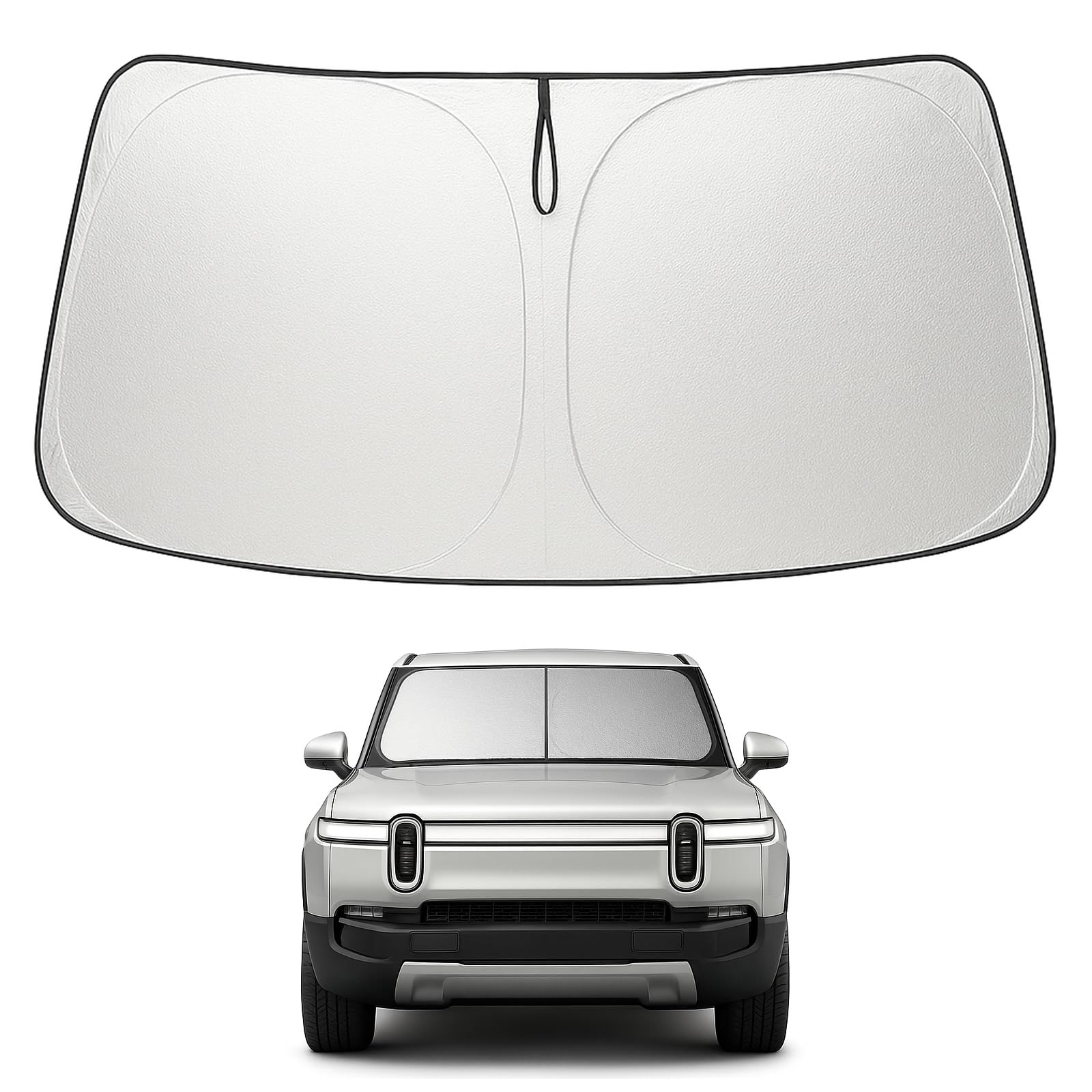 Proadsy Custom Fit 2022-2026 Rivian R1S Windshield Sun Shade, Blocks Heat