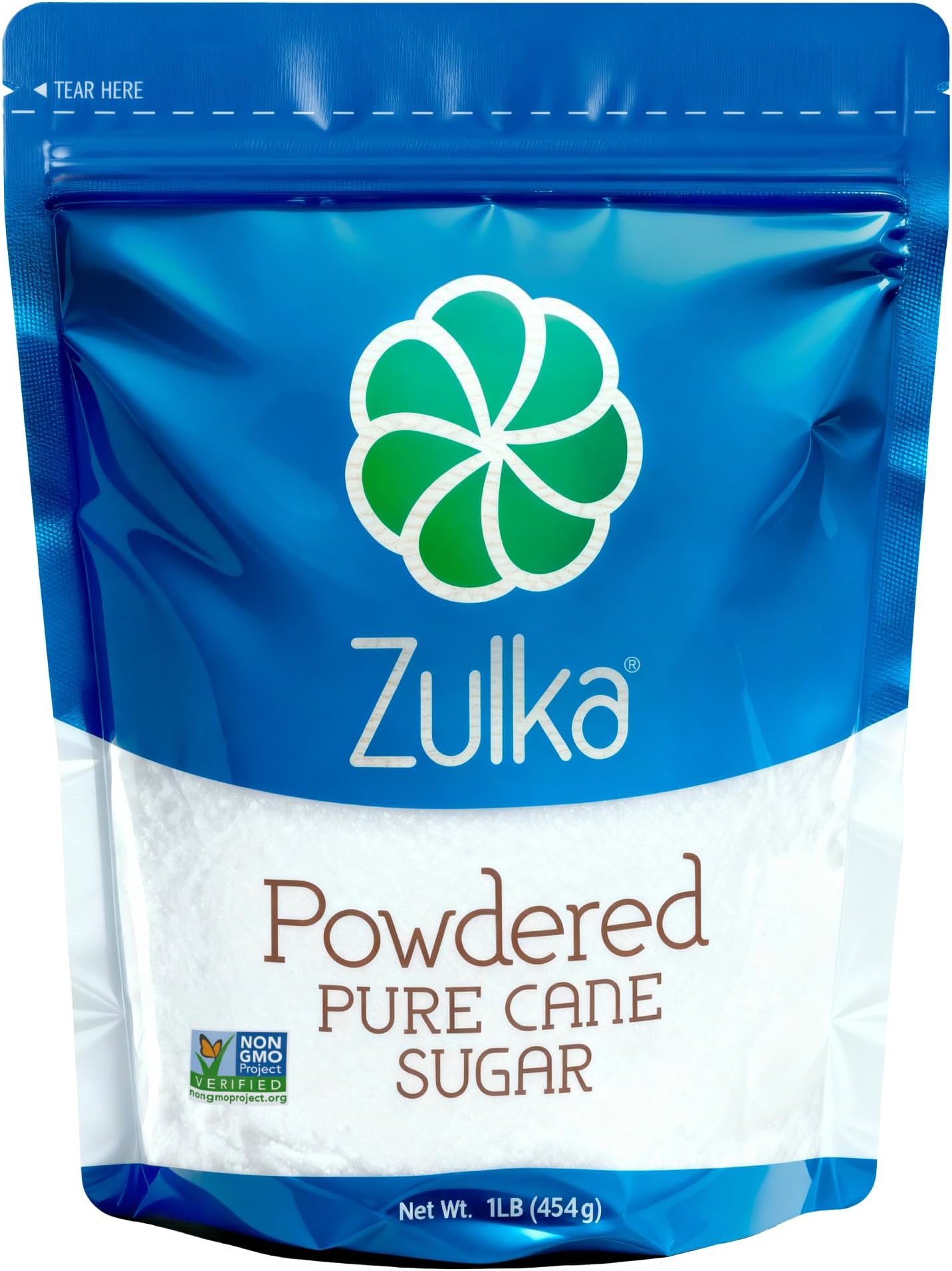 Powdered Pure Cane Sugar, 1 lb Resealable Bag – Non-GMO, Certified Vegan, Bone Char Free Confectioners Sugar for Baking, Frosting, and Glazes