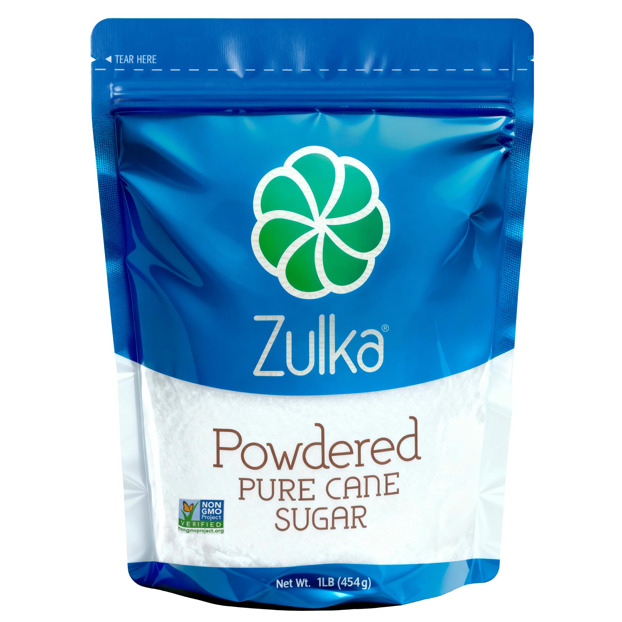 Amazon.com: Zulka Powdered Pure Cane Sugar, 1 lb Resealable Bag