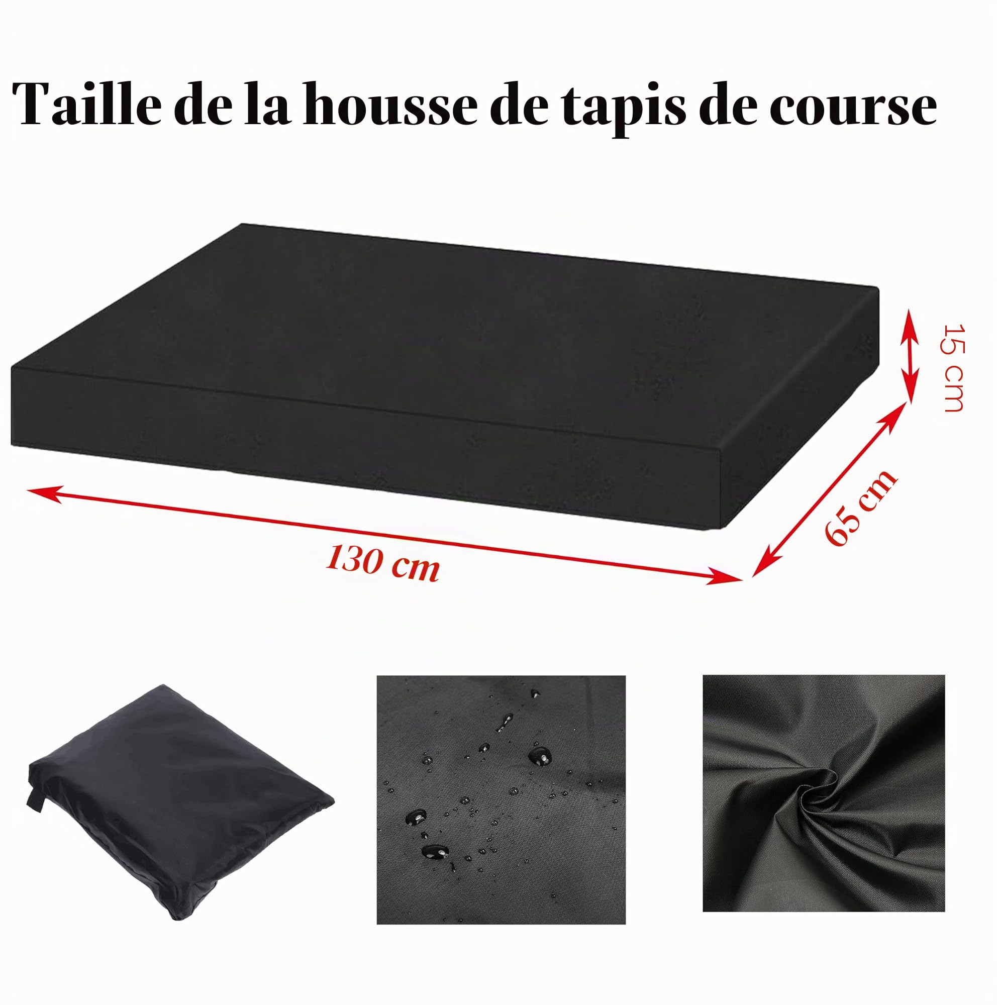 Housse Tapis de Course électrique Pliable Housse Walking Pad en Tissu Oxford 420D avec Cordon de Serrage - Étanche à la Poussière Imperméable Durable - 130x65x15cm