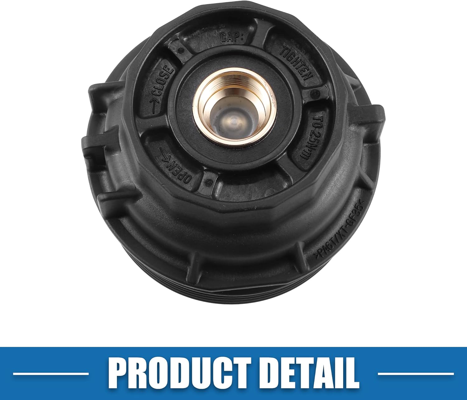 Compatible with Engine Oil Filter Housing Cover Cap 156200S010 for Toyota Tundra 2008-2021 Plastic Metal Black Silver Tone