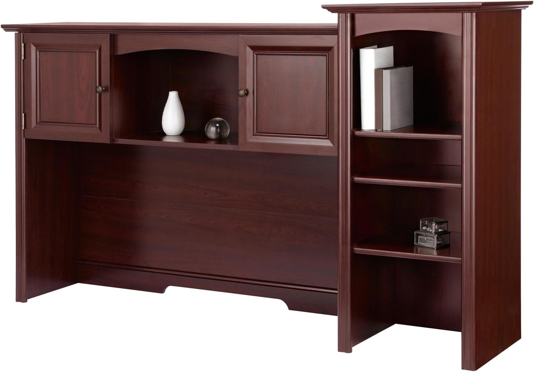 Realspace® Broadstreet 65" W Hutch for U-Shaped Desk, Cherry