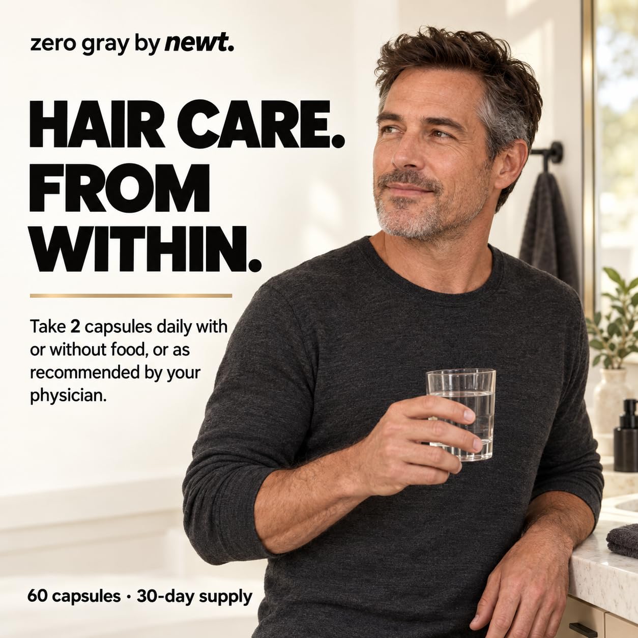 ZERO GRAY™ Anti Grey Hair Supplement with Catalase & Biotin, 60 Capsules — Amazon image 5