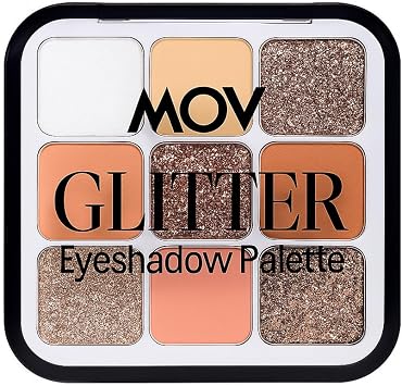 MOV 9 lu Glitter G z Far  Paleti   Yo un I lt l  ve Renkli Far Seti, Uzun S re Kal c , Parti & Gece Makyaj   in   No03