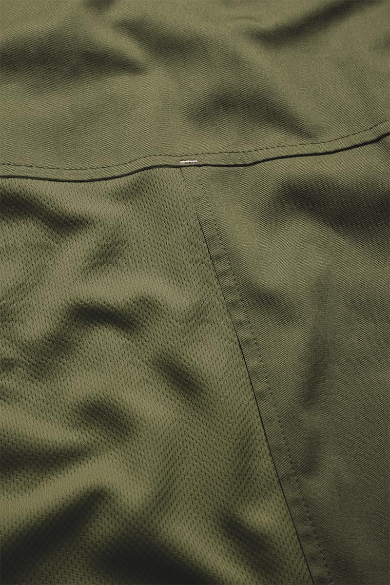 Karlowsky JM 36 PASSION GREEN-GENERATION Kurzarm Kochjacke aus Recyceltem Plastik, Vorderseite: 65% Polyester/35% Baumwolle, Rückseite: 100% Polyester, Moosgrün, Größe 48
