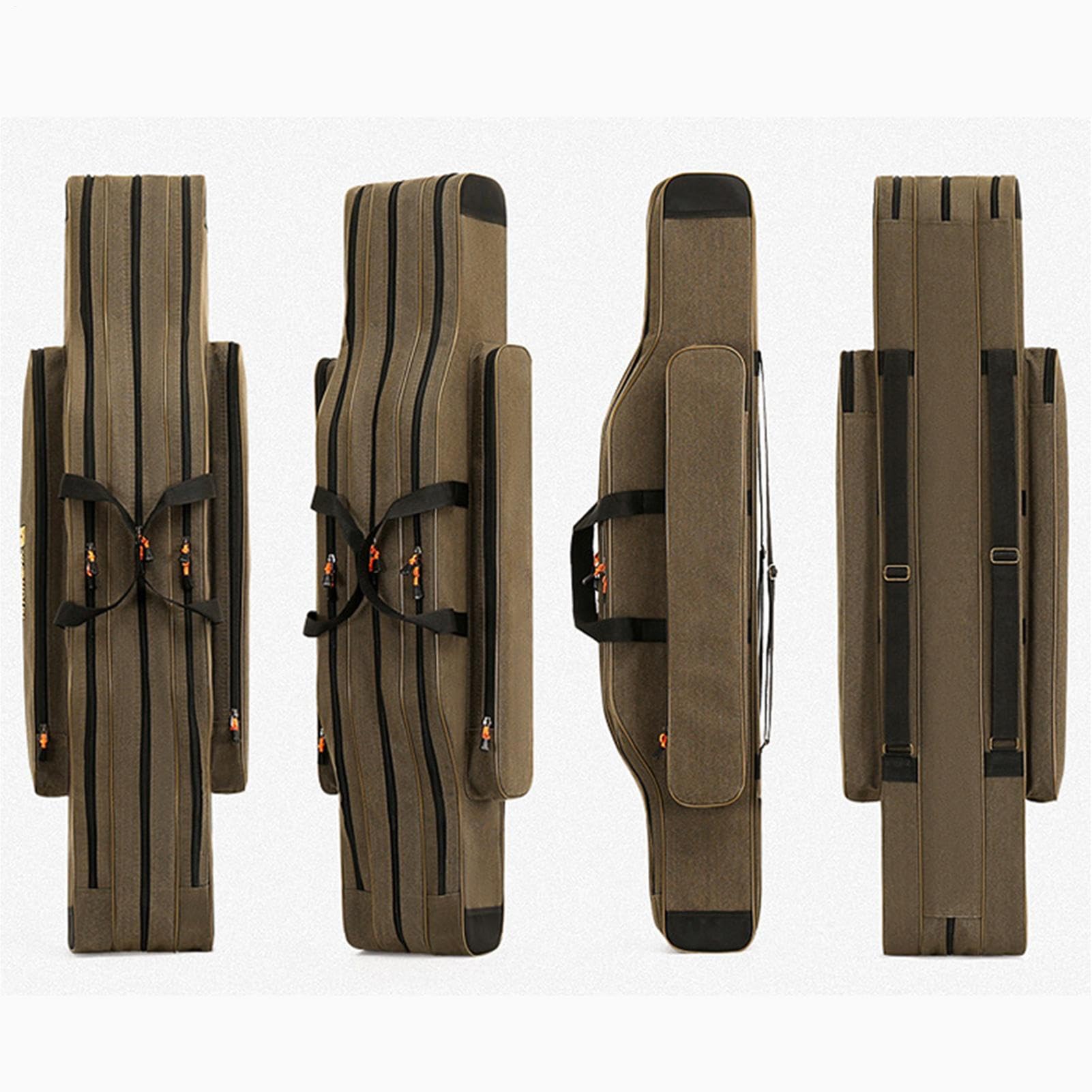 Funda genérica para caña de pescar, portacaña de pescar, bolsa de transporte impermeable para hardware, funda organizador de caña de lona, transportador al aire libre para equipo y equipo