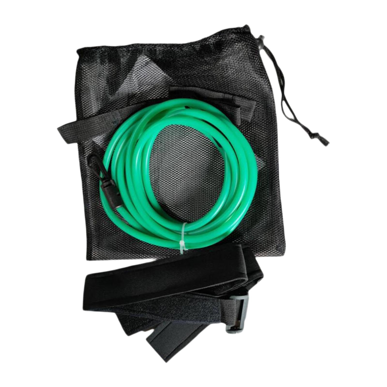 kowaku Swimming Resistance Belt Stationary Swimming Harness Adjustable Waistband Agility Training Swim Training Band for Women Men, Green