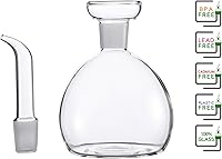 Vista 3 de HAIZEEN Botella de vidrio dispensadora de aceite de oliva y vinagre de 150 ml sin necesidad de embudo, decantador para cocina, vidriería