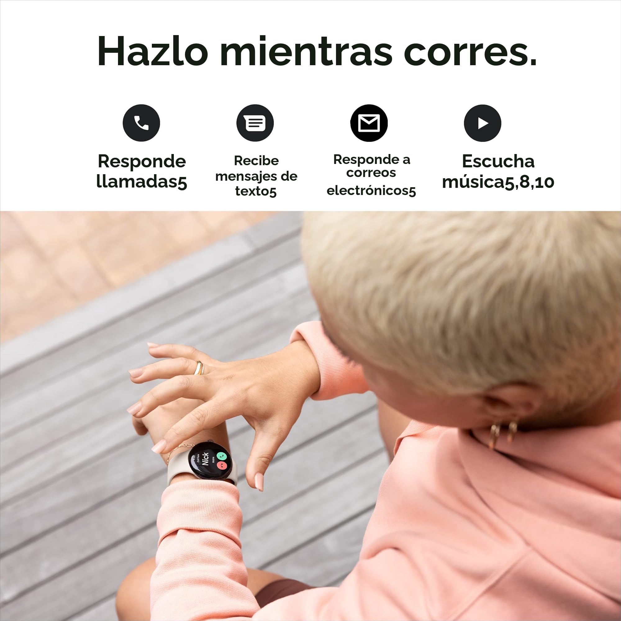 Google Pixel Watch 1ª generación - Reloj inteligente Android con seguimiento de actividad Fitbit, reloj de seguimiento de frecuencia cardíaca, caja de acero inoxidable negro mate con correa activa de