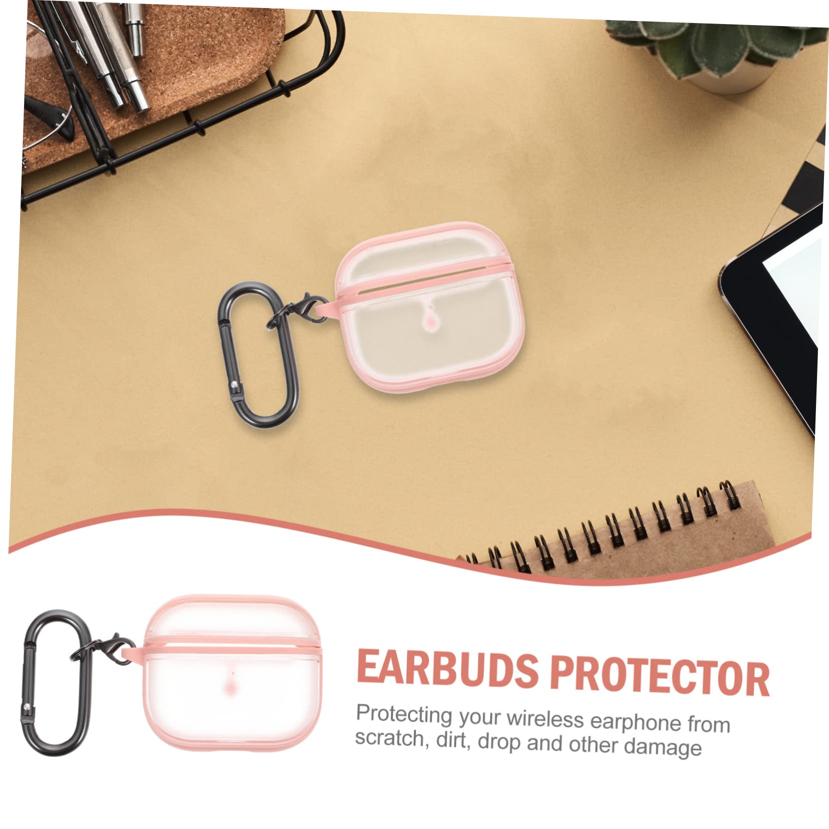 HOMSFOU 5 Juegos Caso De Auriculares Protector De Llavero - Funda para Auriculares Llavero De La Caja del Auricular Protector De Inalámbricos Caja De Rosa