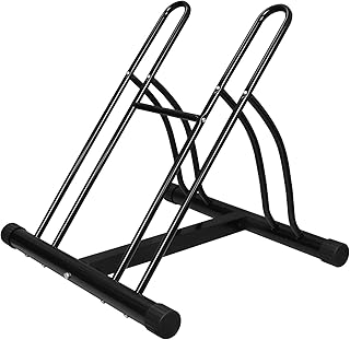 F2C 2-Bike Rack Bicycle Floor Stand Two Bike Parking Garage Storage Rack for Indoor and Outdoor
