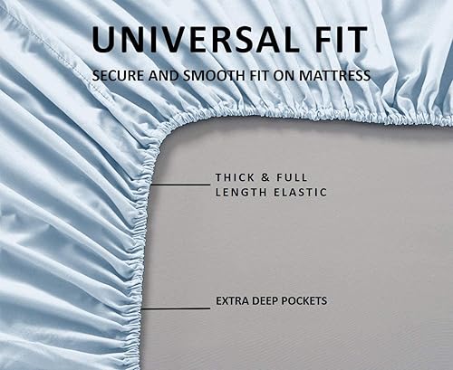 Miniatura 10 de Sábana bajera ajustable para cuna  Sábana bajera de bolsillo profundo para caravana  Tamaño de cuna de 33 x 75 pulgadas  100% algodón egipcio