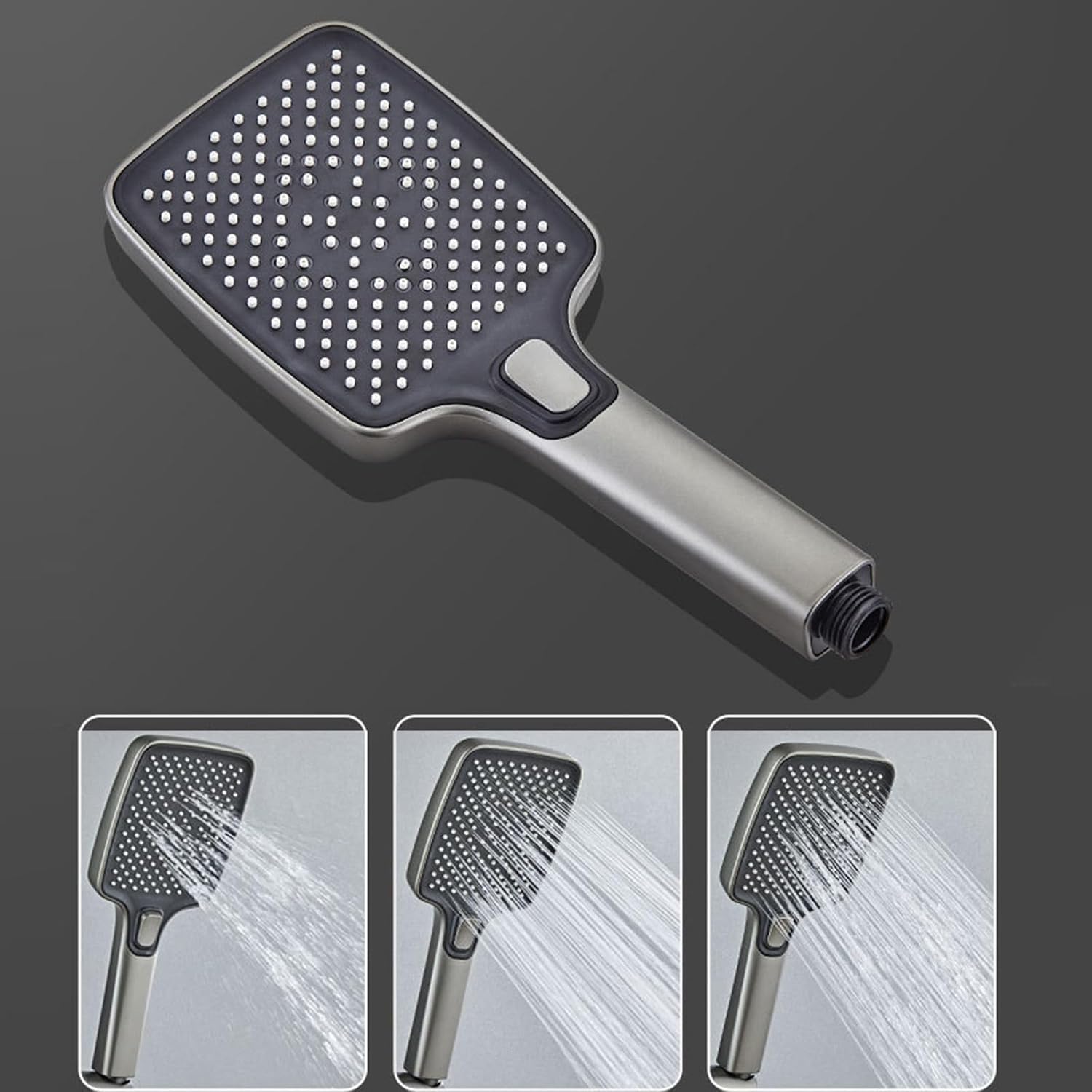 Shower Set Gray LED Digital Display Rain Shower Faucets Bathroom Mixer Shower System Atmosphere Light Bathtub Tap,Wall Mounted Shower Fixture,Shower High Adjustable