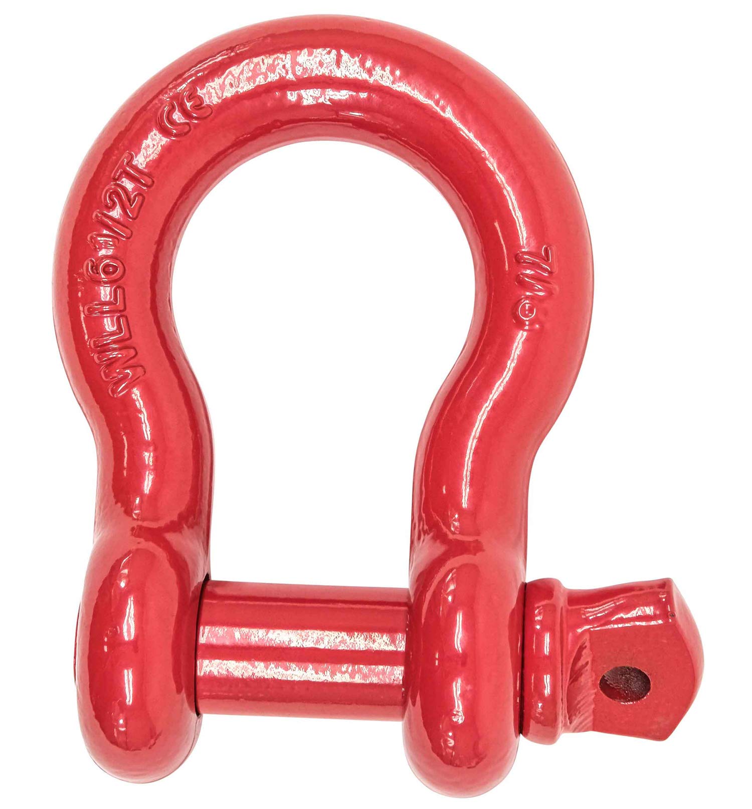 Mytee Products Lot de 4 manilles d'ancrage en acier au carbone forgé de 2,2 cm avec goupille à vis en alliage WLL # 6,50 tonnes (5,9 kg) | Manille à anneau en D robuste pour remorquage, gréement et