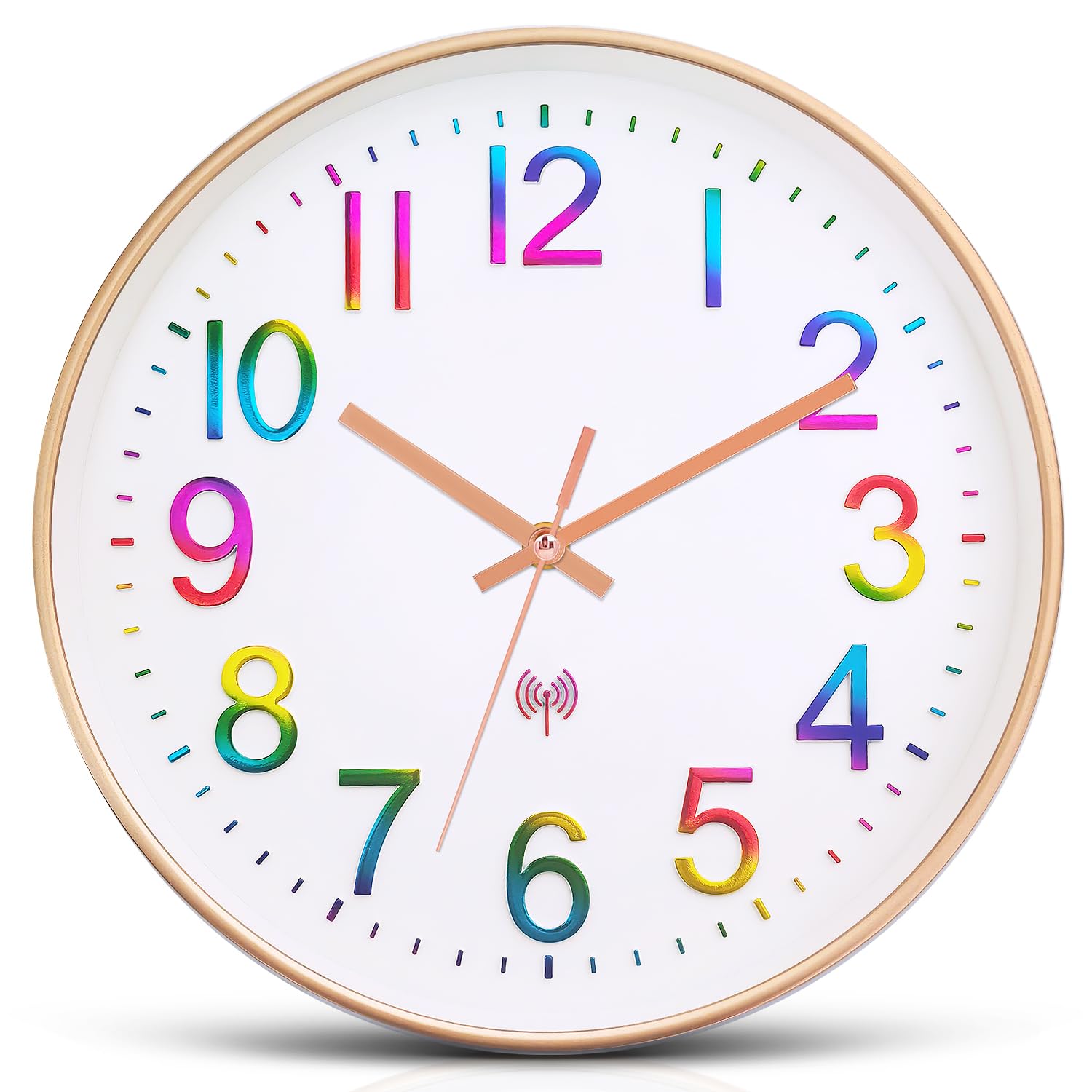 Ziprote Funkuhr Wanduhr, 30cm Funkuhr Wanduhren Lautlos Groß Leicht Ablesbare Uhr, Modern Funkwanduhr Wanduhr Nicht Tickend für KüChe Schlafzimmer, Büro, Wohnzimmer