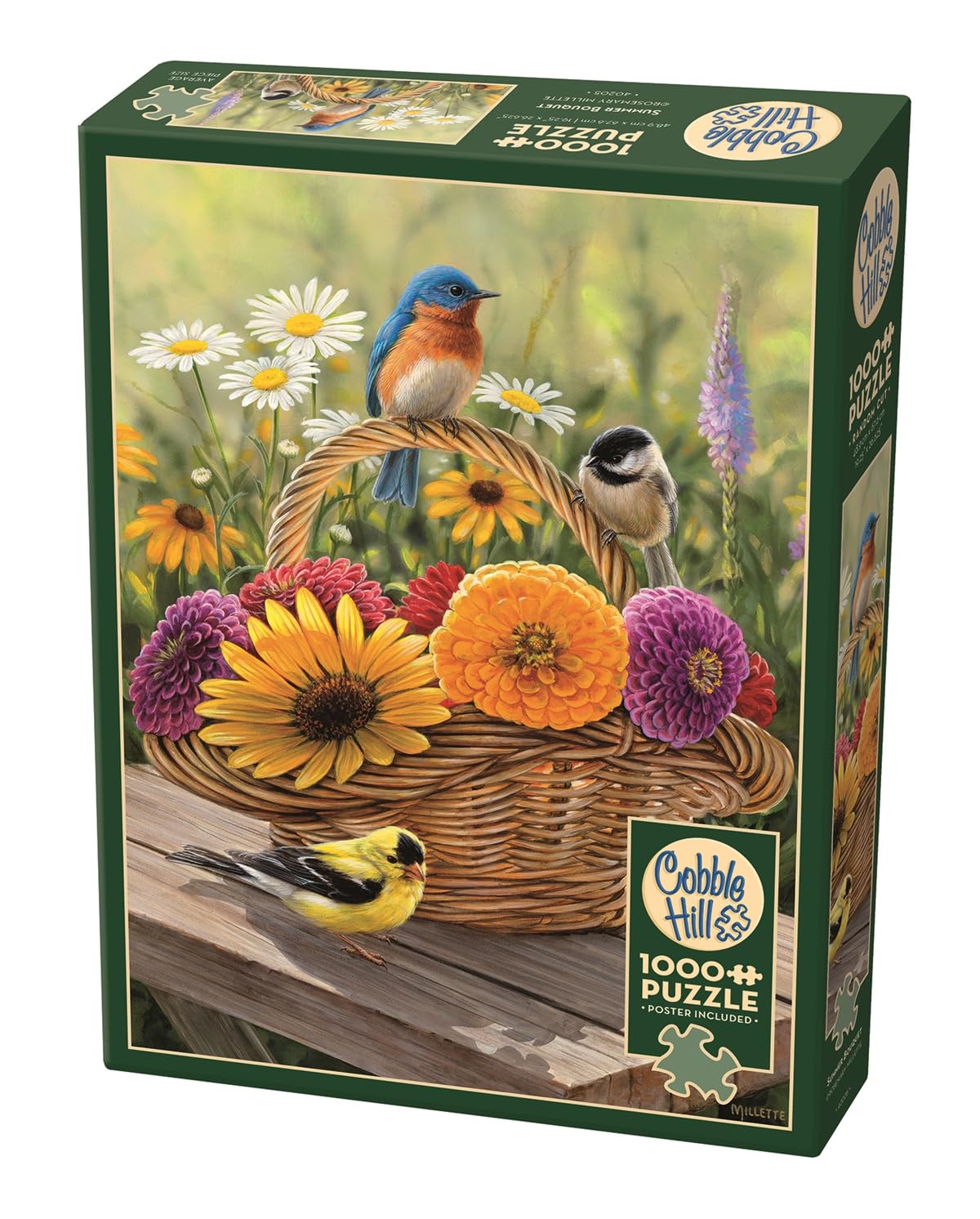 Cobble Hill 1000 Piece Puzzle - Summer Bouquet - Sample Poster Included