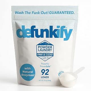 Laundry Detergent Powder, 92 Load/55oz. 'Free & Clear' Powder Laundry Detergent for Sensitive Skin. ProvenSafe™ Laundry Stripper Washing Detergent w/Odor & Stain Remover for Activewear & All Fabrics