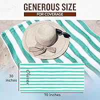 Vista 4 de Toallas de playa personalizadas Passion para adultos - Toallas de piscina personalizadas con nombre - Algodón altamente absorbente - Diseño a rayas