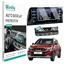 Wisely 2Pcs - Premium Screen Guard for KIA SONET (2024-2026+) HTK / HTK+ / HTX Car - 8 Inch Display Infotainment System & AC Panel Protector - Stereo Accessories - Touch Responsive - HD Clear, Easy Installation gallery image