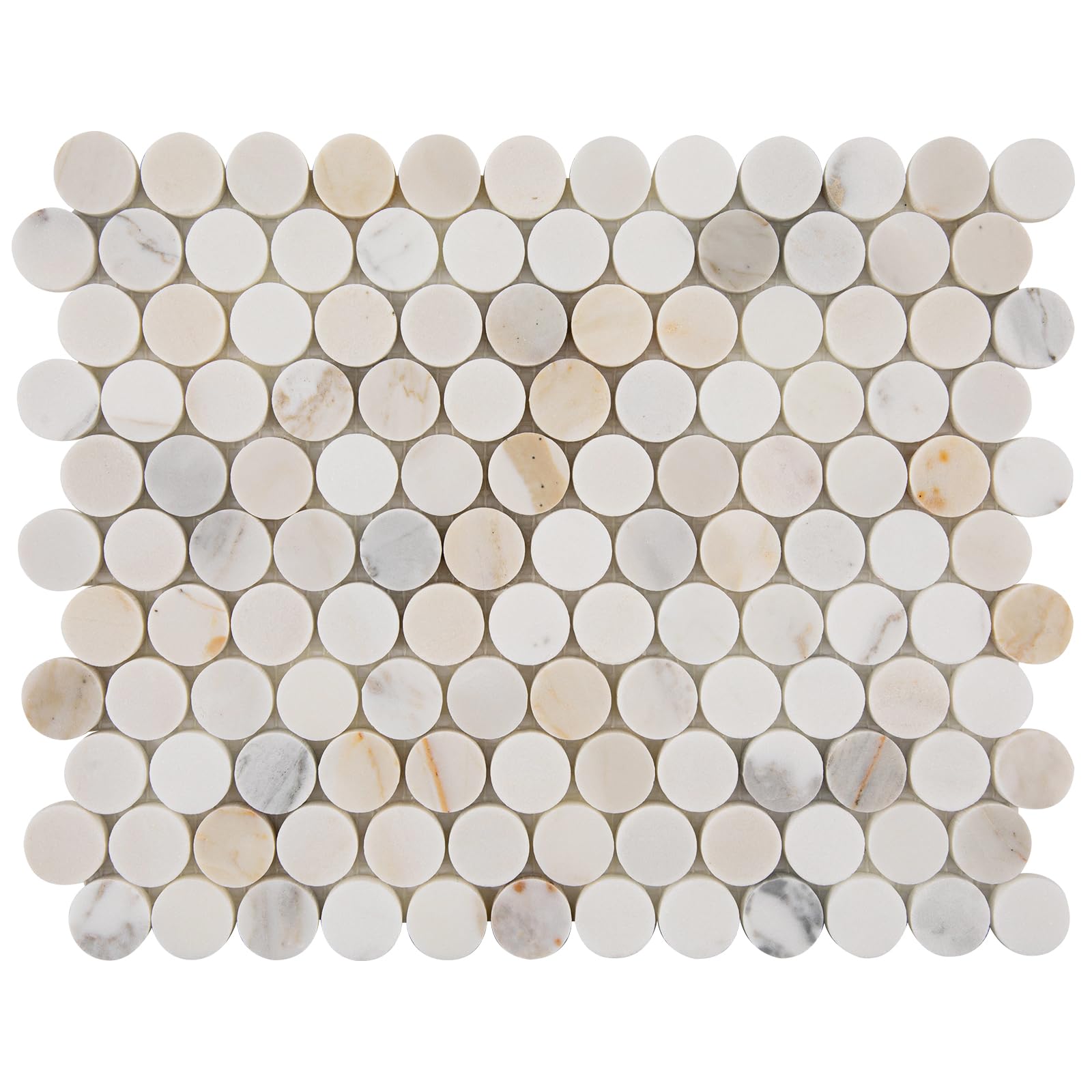 Azulejo de mármol dorado Calacatta de 1 pulgada para ducha y cocina