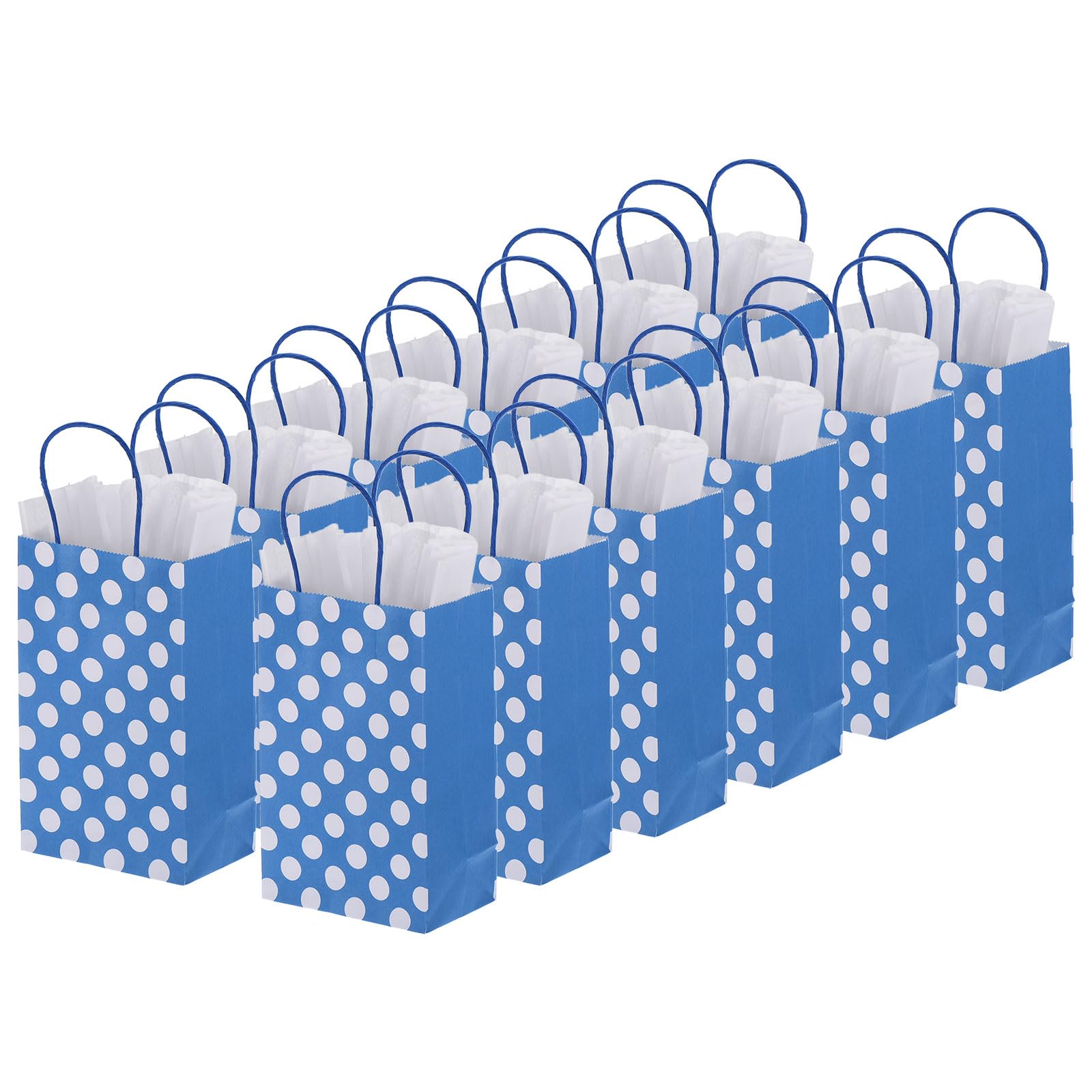 PATIKIL 5 Sacchetti Regalo In Carta Bianca 25x25x25 Cm – Con Manico, Per Bomboniere E Matrimoni