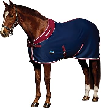 WeatherBeeta Opulence Show Sheet Standard Neck, Navy/Burgundy, 78"
