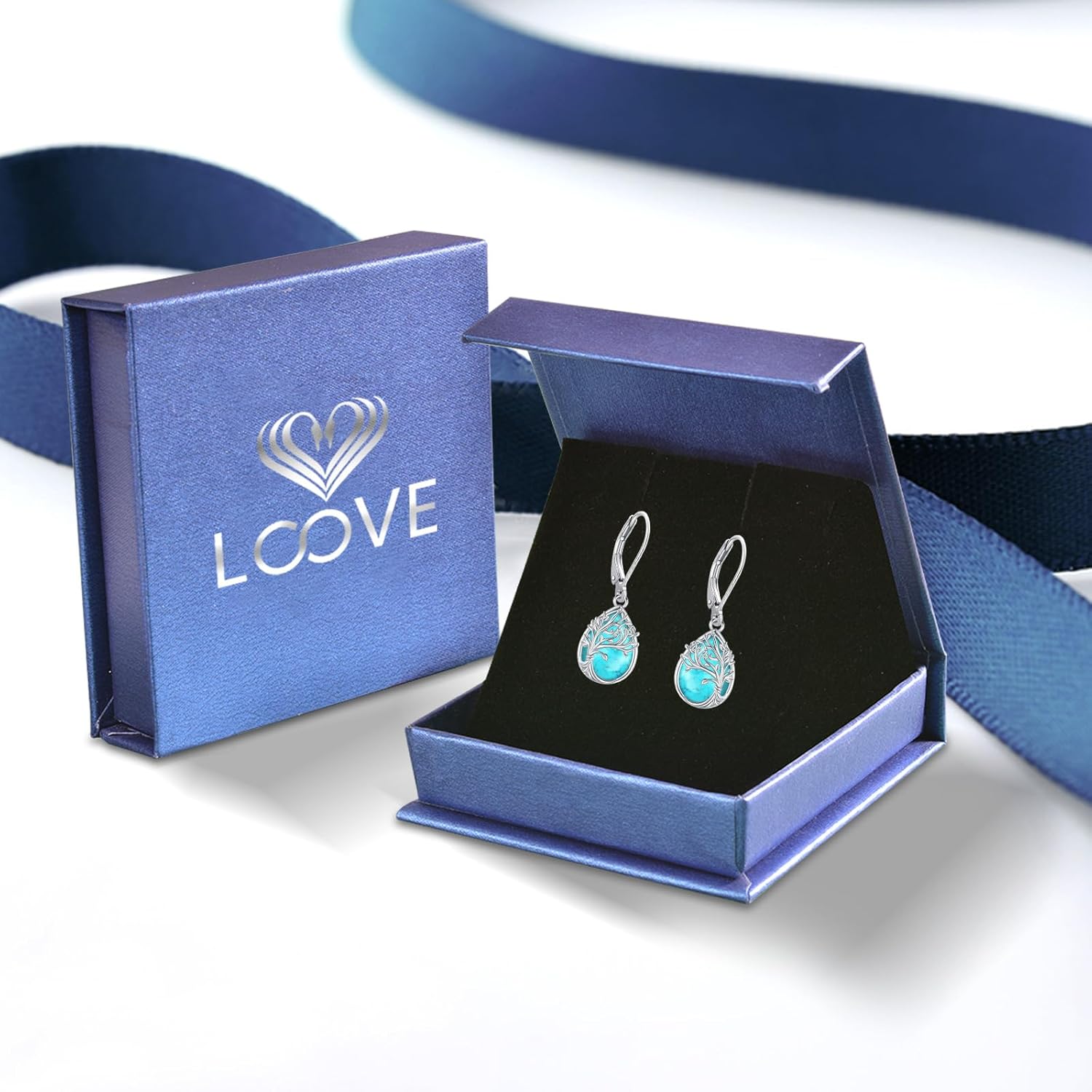 Tree of Life/Cat/Turtle/Butterfly/Flower/Celtic/Turquoise/Moonstone Dangle Earrings for Women Sterling Silver Cute Animals Drop Earrings Jewelry Gifts - Image 8