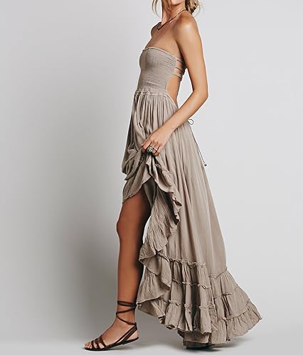 Miniatura 2 de R.Vivimos - Vestido largo y sensual para mujer, de verano, de algodón y con espalda descubierta