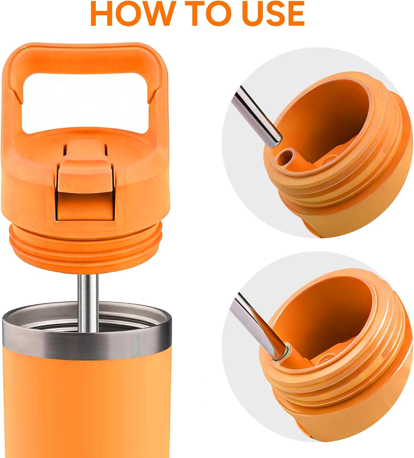 Metal Straw Replacement for Yeti Rambler Jr. Kids 12oz Bottle
