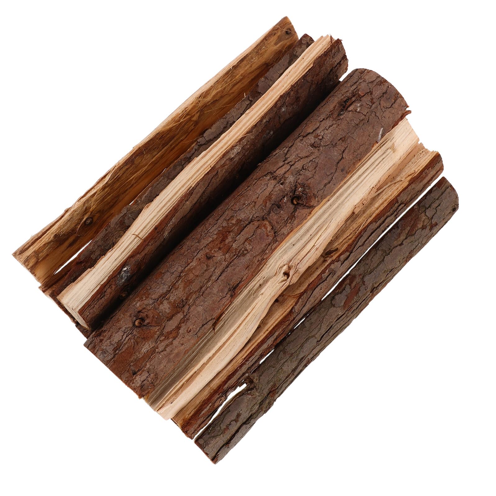 10 Pezzi Legna da Ardere Decorativa in Legno Essiccato 22 Cm Corteccia, Tronchi Finti per Decorazioni da Giardino e Interni, Blocchi Rustici per Bracieri e Grigliate, Uso Esterno